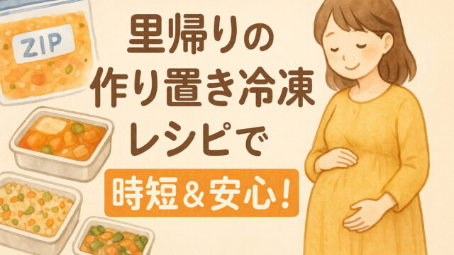 里帰りの作り置き冷凍レシピで時短＆安心！プレママの準備ガイド