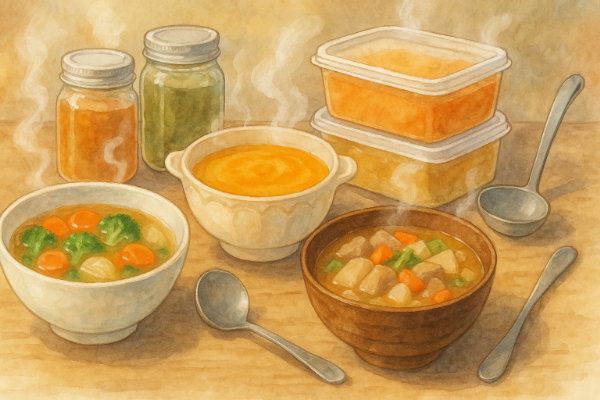 ④スープや汁物も便利で人気