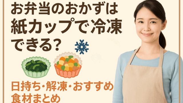 お弁当のおかずは紙カップで冷凍できる？日持ち・解凍・おすすめ食材まとめ